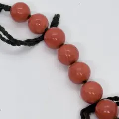 063010 ビンテージ　赤珊瑚風　玉　かんざし　根掛