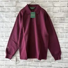 未使用 アーノルドパーマー 長袖ポロシャツ カノコ ワインレッド ボルドー Lのサムネイル