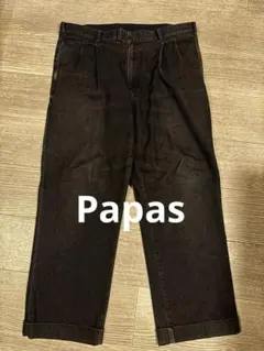 Papas パパス ソフトデニムパンツ サイズXL ブラック系のサムネイル