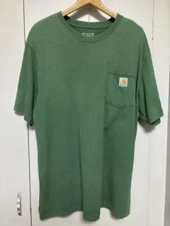 カーハート ポケットTシャツ 緑 グリーン ルーズフィット L アウトドアのサムネイル