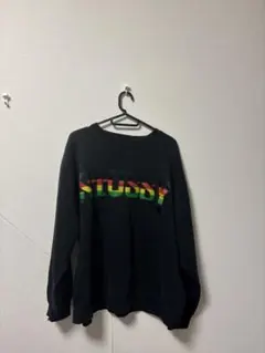 STUSSY ブラック スウェット (Large)