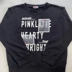 Pink Latte グラフィックトレーナー 黒160のサムネイル