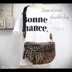 レオパード　ショルダーバッグ ボディバッグ　ブラック　新品未使用　豹柄