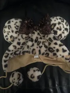 ディズニー ファンキャップ ヒョウ柄 ミニー