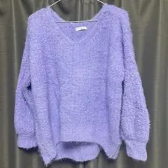 ジーナシス　ニット　紫