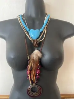 ターコイズブルー ハート型 ネックレス　まとめ売り