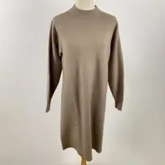 UNIQLO ユニクロ スフレヤーンモックネックワンピース ニット Aライン M