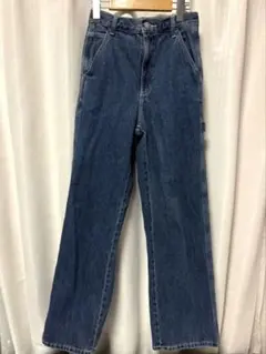 GU ジーユー ハイウエスト デニムパンツ ブルー 青 XS