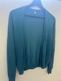 UNIQLO 青緑 カーディガン Mサイズ