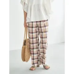 earth music & ecology マドラスチェックパンツ