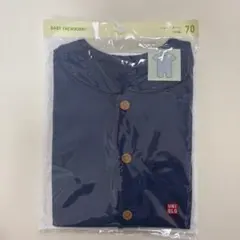 UNIQLO ボタン付きロンパース 70 ネイビー