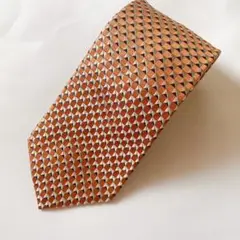 バナナリパブリック　ネクタイ　オレンジ　ジオメトリック柄