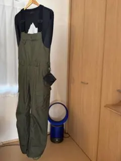 BURTON バートン ビブパンツ Mサイズ カーキ スノーボード ウェア