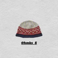 カラフル編み込みバケットハット