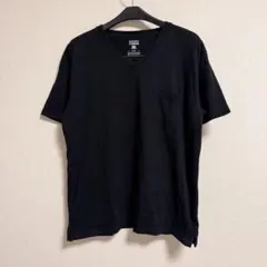 Tシャツ　シンプル　無地　黒　ブラック　Lサイズ