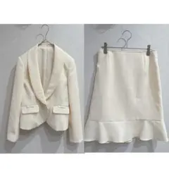 Y544 persodea フォーマル　セレモニー　スーツセットアップ　白　M