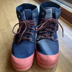 PALLADIUM 防水レインシューズ ネイビー/ピンクのサムネイル