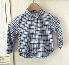 Ralph Lauren ブルーホワイトチェックシャツ　90 美品