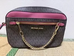 マイケルコース ジップ チェーン クロスボディ ショルダーバッグ