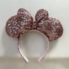 ディズニー カチューシャ スパンコール ピンク