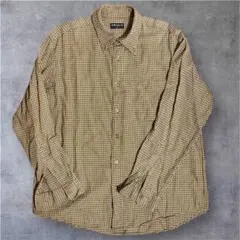 OLD UNIQLO ブラウン チェック 長袖ネルシャツ L