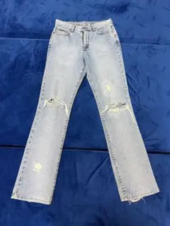 Calvin Klein カルバンクラインダメージ加工 ライトブルーデニムパンツのサムネイル