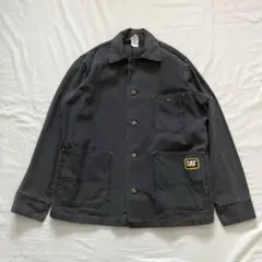 90s vintage CAT fade black chore jacket