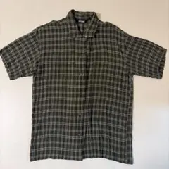 LAUTREAMONT チェック柄 半袖シャツ カーキのサムネイル