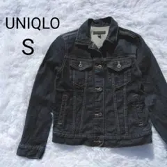UNIQLO デニムジャケット Gジャン S 濃紺 レディース