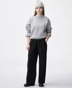 【お値下げ⭐︎】GU ジーユー　XL タックワイドパンツ ブラック