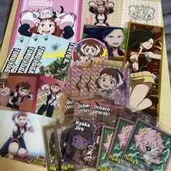 ヒーローアカデミア A組女子　ステッカー&カードまとめ売り