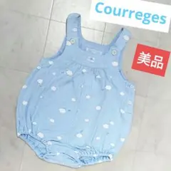 Courreges　美品　ダルマオール　70　水色　雲柄 ロンパースのサムネイル