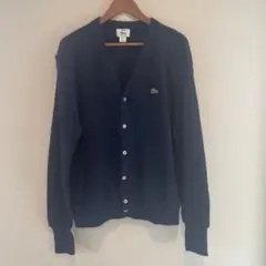 Lacoste ラコステ　カーディガン　ネイビー　Lサイズ　古着