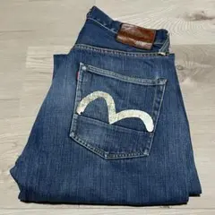 EVISU エヴィス ジーンズ 35×35 水色カモメ 濃紺 90年代 - メルカリ
