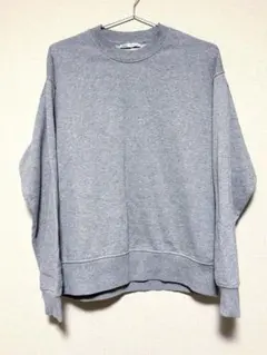 ZARA 無地　クルーネック　スウェット　グレー