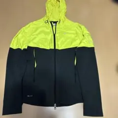 NIKE DRI-FIT ウィンドブレーカー 黒/蛍光イエロー　Lサイズ