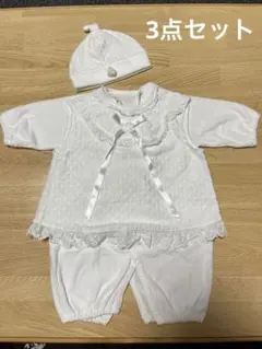 ベビードレス＊カバーオール＊2way＊ベスト＊帽子＊50〜60cm＊3点セット
