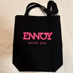 新品未使用　ENNOY ロゴトート　黒　ピンク