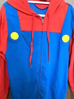 マリオ風フード付きパーカーと帽子セット