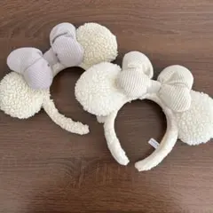 B ディズニー ミニー ボア カチューシャ 2個セット