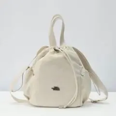 韓国ノースフェイス　バケットバッグ　クリーム