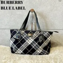 BURBERRY BLUE LABEL ノバチェック トートバッグ ブラック　黒