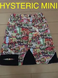 HYSTERIC MINI ダメージリメイク風の総柄スカート ヒスミニ