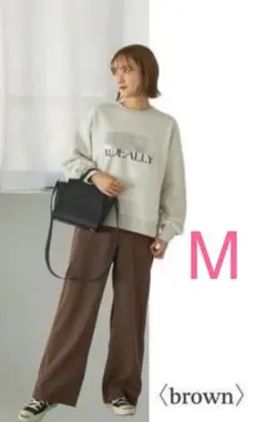 【最終価格・新品】田中里奈mysa closet ベイカーパンツ M茶