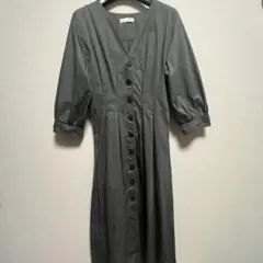 ZARA trf カーキ 七分袖 ワンピース