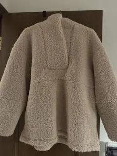 LA PEAU DE GEM ボアボンディングパーカー　アイボリー