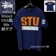 90s Stussy USA製 紺タグ オールドステューシー デカロゴ Tシャツ