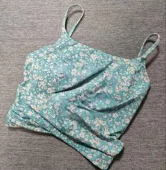 【美品】LAVA SUKALA ヨガウェア 小花ブラトップ L サックス