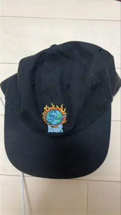 HUF キャップ ブラック 地球儀 刺繍のサムネイル