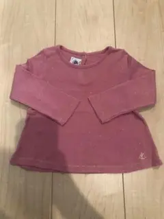 プチバトー　ラメドットカットソー(18M)